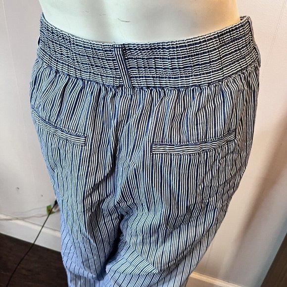 Women's Wide Leg Pants - A New Day Blue Stripped. Size Large - Picture 4 of 7